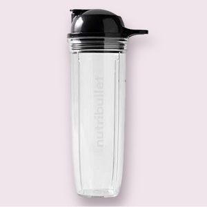 NutriBullet 32 oz Cup with To-Go Lid,  Clear/Black